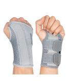 NuCamper Wrist Brace Carpal Tunnel Right Left Hand for Men Women Night Wrist Sleep Supports Splints Arm Stabilizer with Compression Sleeve Adjustable Straps for Tendonitis Arthritis Pain Relief Right Hand-Gray Large/X-Large (Pack of 1) - Buy Online on GoSupps.com