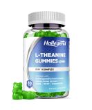 L-Theanine Gummies 400mg with Ashwagandha & GABA | Vegan Chewable Supplement for Relaxation Sleep & Focus Lemon Flavor 60 Count - Buy Online on GoSupps.com