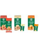 Starbucks Premium Instand Coffee Bundle - White Chocolate Mocha Caramel Latte and Cinnamon Dolce Latte (1 Box of Each Flavour 15 Sachets Total) - Buy Online on GoSupps.com