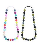 Chew Necklaces for Sensory Kids  2PCS Silicone Chewy Necklace for Autistic Children Chewing Teething  Silicone Teether for Boys Girls with Autism Biting - Buy Online on GoSupps.com