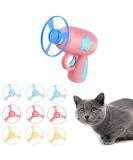 Colorful Flying Propeller Cat Toy Set with Launcher - Interactive Exercising and Training Discs for Hunting and Batting - Buy Online on GoSupps.com