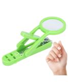 Senior-Friendly Nail Clipper with Magnifying Glass - Stainless Steel Adjustable Fingernail & Toenail Cutter (Green) - Perfect for Seniors & Babies - Buy Online on GoSupps.com