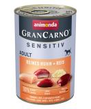Animonda Gran Carno Adult Sensitive Dog Food - Wet Pure Chicken & Rice (6 x 400g) - Premium Nutrition for Adult Dogs - Buy Online on GoSupps.com