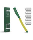 Kamiso Japanese Straight Edge Razor | Premium Barber Razor with 5 Stainless Steel Blades | Men's Freehand Shaving Tool - Buy Online on GoSupps.com