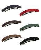 Matte Stylish Curved Hair Claw Clips - Non Slip French Barrettes Styling Accessories for Women - 6 Pack - Buy Online on GoSupps.com
