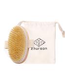 Zhurson Body Brush - Natural Oval Bristle for Lymphatic Health Blood Circulation Metabolism Boost & Exfoliation - Buy Online on GoSupps.com
