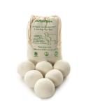 X-Large Natural Wool Dryer Balls - Pack of 6 | Fabric Softener for Wrinkle Reduction and Reusable - Buy Online on GoSupps.com