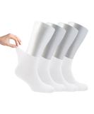 Cosyfeel Women Loose Diabetic Socks | 4-Pack Neuropathy Ankle Socks for Ladies | Super Soft Eco-Friendly Bamboo Material | Durable with Seamless Toe | Multicolour Patterns | 4 Seasons 4-7 WHITE - Buy Online on GoSupps.com