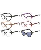 Eyekepper 6-Pack Women's Cat Eye Reading Glasses & Sun Glasses - 0.75 Stylish & Comfortable for All-Day Use - Buy Online on GoSupps.com