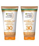 Garnier Ambre Solaire Sunscreen Milk SPF 30 - Moisturising Sun Protection (Pack of 2 50ml) - International Shipping Available - Buy Online on GoSupps.com