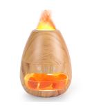 2-in-1 Aroma Diffuser & Salt Lamp - GUKKK 200ml Essential Oil Humidifier with Flames Effect & Adjustable Brightness for Aromatherapy - International Shipping - Buy Online on GoSupps.com