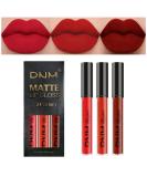 AMY'S DIARY 3-Piece Dark Bright Red Matte Liquid Lipstick Set | Smudge Proof 24-Hour Wear Waterproof Lip Stain Gloss for Women - Set05 - Buy Online on GoSupps.com