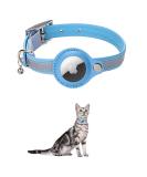 Buy Kocnydey Reflective Airtag Cat Collar - Adjustable Anti-Wing Collar for Cats & Small Dogs (M 28-37cm) - Blue - Buy Online on GoSupps.com