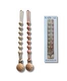 Kidkool Silicone Baby Pacifier Chain Set - 2 PCS for Boys & Girls | Pink/Beige | International Shipping - Buy Online on GoSupps.com