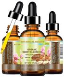 Organic Sweet Almond Oil 100% Pure Cold Pressed 2oz - Natural Face, Hair, and Body Moisturizer - Buy Online on GoSupps.com