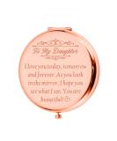 Sophauteem Daughter Gift Compact Mirror - Unique Makeup Mirror for Teen Girls - Perfect for Wedding, Birthday, Graduation & More - Rose Gold - Buy Online on GoSupps.com