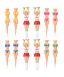 Bikini Golf Tees Set - 12 Colorful 8cm Plastic Tees for Men and Women, Funny Golf Accessories for Training and Gifts - Buy Online on GoSupps.com