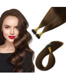 KOCONI 22 Inch #4 Chocolate Brown Nano Rings Human Hair Extensions - 50g Double Drawn Nano Tip Beads, Real Hair, 1g/Strand - Shop Now! - Buy Online on GoSupps.com