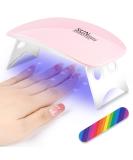 URAQT Mini Gel Nail Lamp - Portable 6W UV LED Gel Nail Dryer with USB, Professional Nail Art Tool for Gel Polish - Pink - Buy Online on GoSupps.com