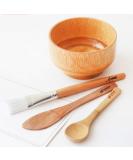 Face Mask Mixing Bowl Set - 4 In 1 DIY Clay Mask Kit with Brush & Spatula | Bamboo Mixing Tools for Facial Masks - Buy Online on GoSupps.com