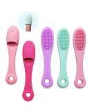 5-Pack Soft Silicone Facial Cleansing Brushes - Gentle Cleanser for Blackhead Removal and Massage - Buy Online on GoSupps.com