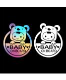 Baby on Board Stickers - Cute Removable Car Safety Stickers (2PCs) - International Shipping Available - Buy Online on GoSupps.com