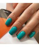Buy Square Press on Nails - Short Cyan False Nails Glossy Full Cover Acrylic for Women & Girls 24Pcs DIY Manicure - Buy Online on GoSupps.com