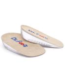 Dr.Foot Height Increase Insoles, Heel Cushion Inserts, Heel Lift Inserts for Leg Length Discrepancies (Small (1" Height)) Beige Small (1" Height) - Buy Online on GoSupps.com