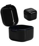 Loquick Denture Box with Sieve Hygienic Portable Container for False Teeth & Prosthesis Storage (Black) | International Shipping Available - Buy Online on GoSupps.com