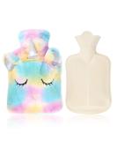 Hot Water Bottle with Cover Removeable & Washable Soft Unicorn Bottle Cover Natural Rubber 1 L (Yellow) - Buy Online on GoSupps.com