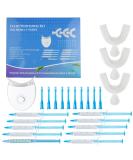 Teeth Whitening Gel Refill Kit - 9x3ml & 1x3ml Syringes with LED Light & 3 Mouth Trays | Best International Shipping - Buy Online on GoSupps.com