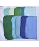 Set of 10 Assorted Blues and Greens 1 Ply Flannel Little Wipes 8x8 Inches - Buy Online on GoSupps.com