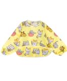 Little Dimsum Waterproof Long Sleejsonario22abeled Bib with Large Pocket - Yellow Cat | Baby Toddler Feeding Bibs - Buy Online on GoSupps.com