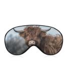 Highland Cow Soft Sleep Mask for Women | Breathable Blackout Eye Mask with Adjustable Straps - Perfect for Travel - Buy Online on GoSupps.com