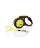 Flexi New Neon Tape Yellow Small Retractable Dog Leash 5m - For Dogs Up to 15kg - Buy Online on GoSupps.com