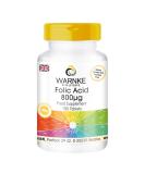 Folic Acid 800mcg Vegan Tablets - 100 ct | Warnke Vitalstoffe - Buy Online on GoSupps.com