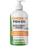 Fish Oil for Dogs & Cats - Natural Omega-3 Liquid Supplement for Skin & Coat Joint & Heart Health - 14oz Krill Oil Booster - Buy Online on GoSupps.com