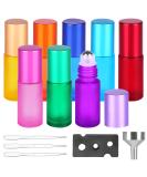 Roll on glass bottles for essential oil 8 pieces of roll on bottle with stainless steel scooter 5ml of empty roller bottles with an opener dripper funnel for essential oil perfume cosmetics massage (8 colors) 8Pack 5ml muti color - Buy Online on GoSupps.com