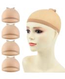 Yamel Nude Stocking Wig Caps - 4 Pack Stretchy Nylon Caps for Women - Buy Online on GoSupps.com