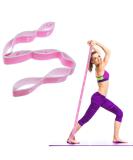 Yoga stretch belt with 8 loops violet strain band resistance gymnastics band for yoga pilates gymnastics leg extensions stretching exercises |86cm stretching a total of approx. 167cm long |4cm wide - Buy Online on GoSupps.com