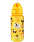 LittleLife Children & Toddler Water Bottle 400ml Yellow | Easy-Access Lid & Straw - Buy Online on GoSupps.com