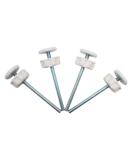 Baby Gate Guru Extra Long M8 Spindle Rods 4 Pack - Replacement Set for Pressure Mounted Gates - 8mm White - Buy Online on GoSupps.com
