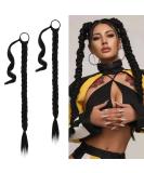 BARSDAR 76cm Long Braided Ponytail Extensions - 2PCs Soft Synthetic Hair for Women | DIY Natural Look - Buy Online on GoSupps.com