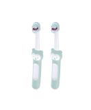 Mam Baby's Brush in a set of 2 baby toothbrush with a short handle to hold simple children's toothbrush for gentle tooth cleaning from 6+ months turquoise babies brush 2 pieces (1 pack) turquoise/turquoise - Buy Online on GoSupps.com