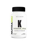 NutraBio Potassium Complex 99mg Supplement for Heart, Bones, Muscles & Digestion - 120 Capsules - Buy Online on GoSupps.com