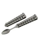 SZCO Supplies 9 Silver-Finished Butterfly-Open Styled Travel/Camping Spoon (211521-SL) - Buy Online on GoSupps.com