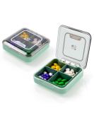 ACWOO Pill Dose Organizer - 7-Day Travel Medication Box with 4 Removable Compartments Moisture-Resistant Green | Perfect for Daily Use & International Shipping - Buy Online on GoSupps.com