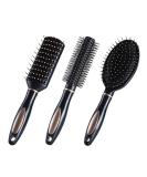 3-Piece Anti-Static Hairbrush Set - Relaxation & Massage Brushes for All Hair Types - Perfect for Women Men & Children - Wet or Dry Use - Buy Online on GoSupps.com