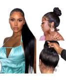 180 Density Glueless Straight Full Lace Human Hair Wig 24 Inch - HD Transparent Lace Front Wig for Black Women with High Ponytail Capability - Buy Online on GoSupps.com