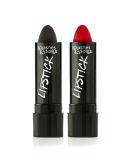 Vivid Black & Red Lipstick Combo - Bold Translucent Matte Finish - Splashes Spills Makeup - Midnight Black & Scarlet Red - Buy Online on GoSupps.com